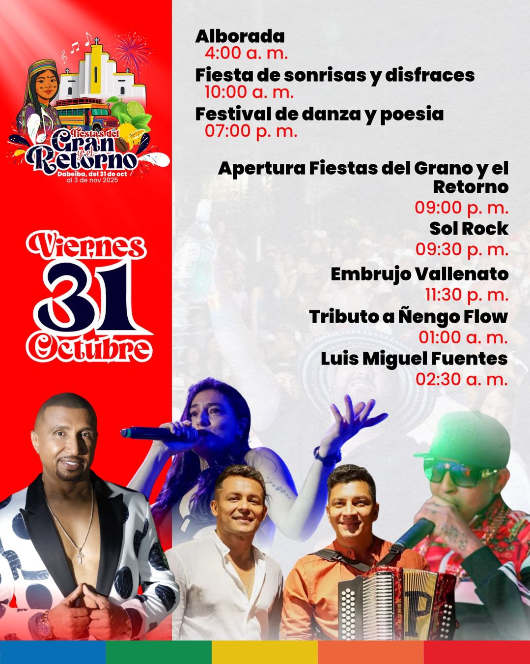 Programación Fiestas del Gran Retorno en Dabeiba 2025