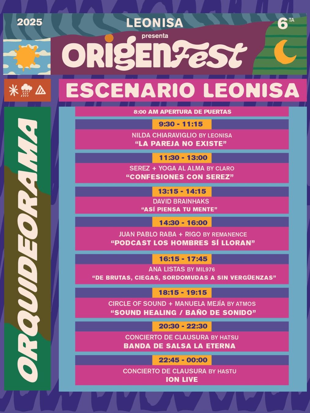 Programación Origen Fest 2025