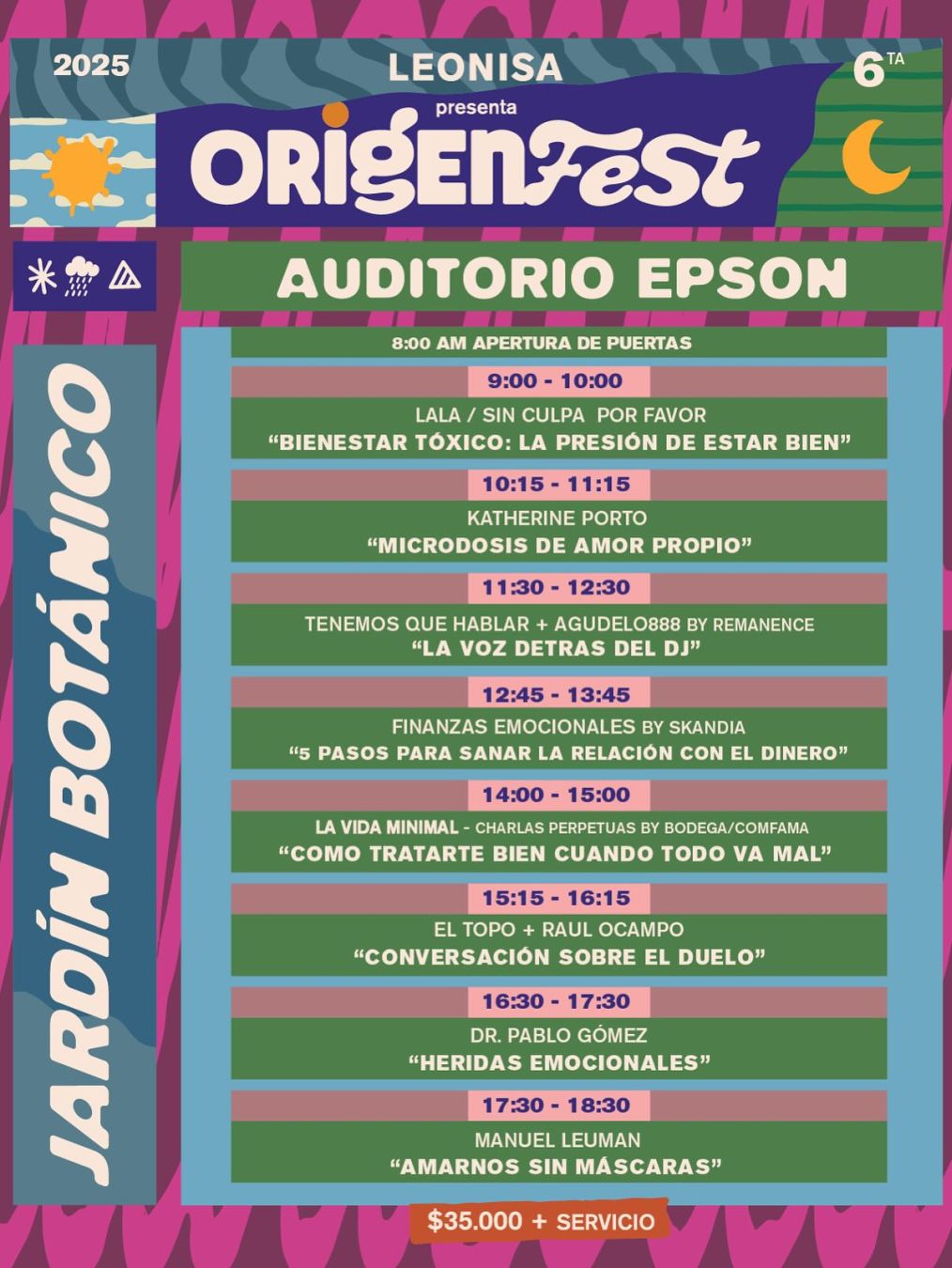 Programación Origen Fest 2025