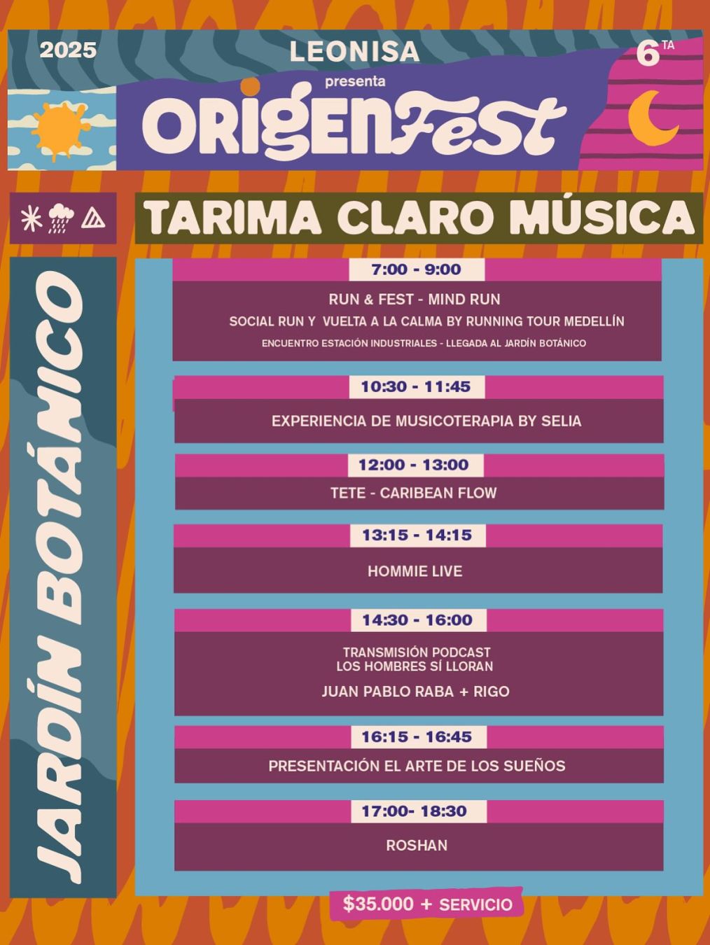 Programación Origen Fest 2025