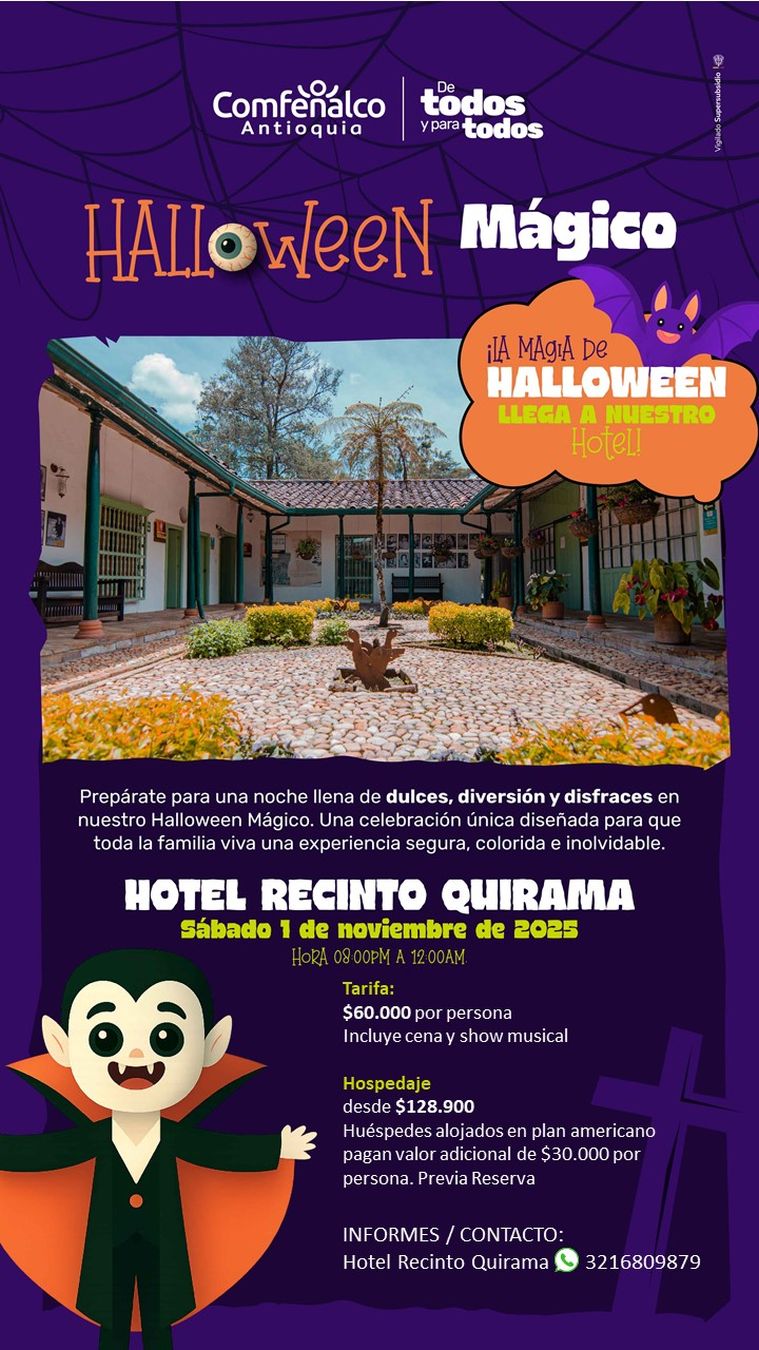 Halloween Mágico Hotel Recinto Quirama
