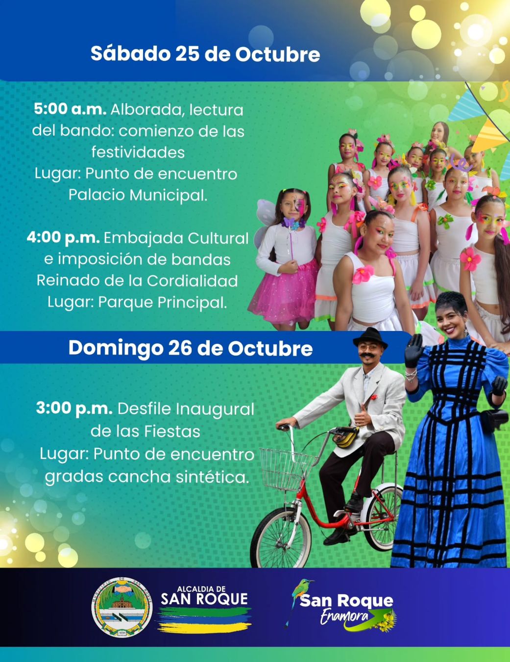 Programación Fiestas de la Cordialidad y del Campesino 2025