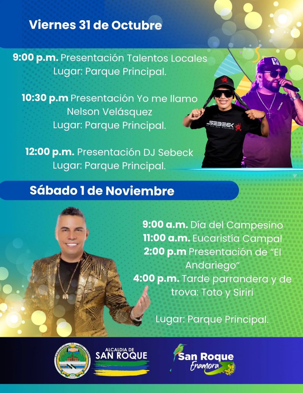 Programación Fiestas de la Cordialidad y del Campesino 2025