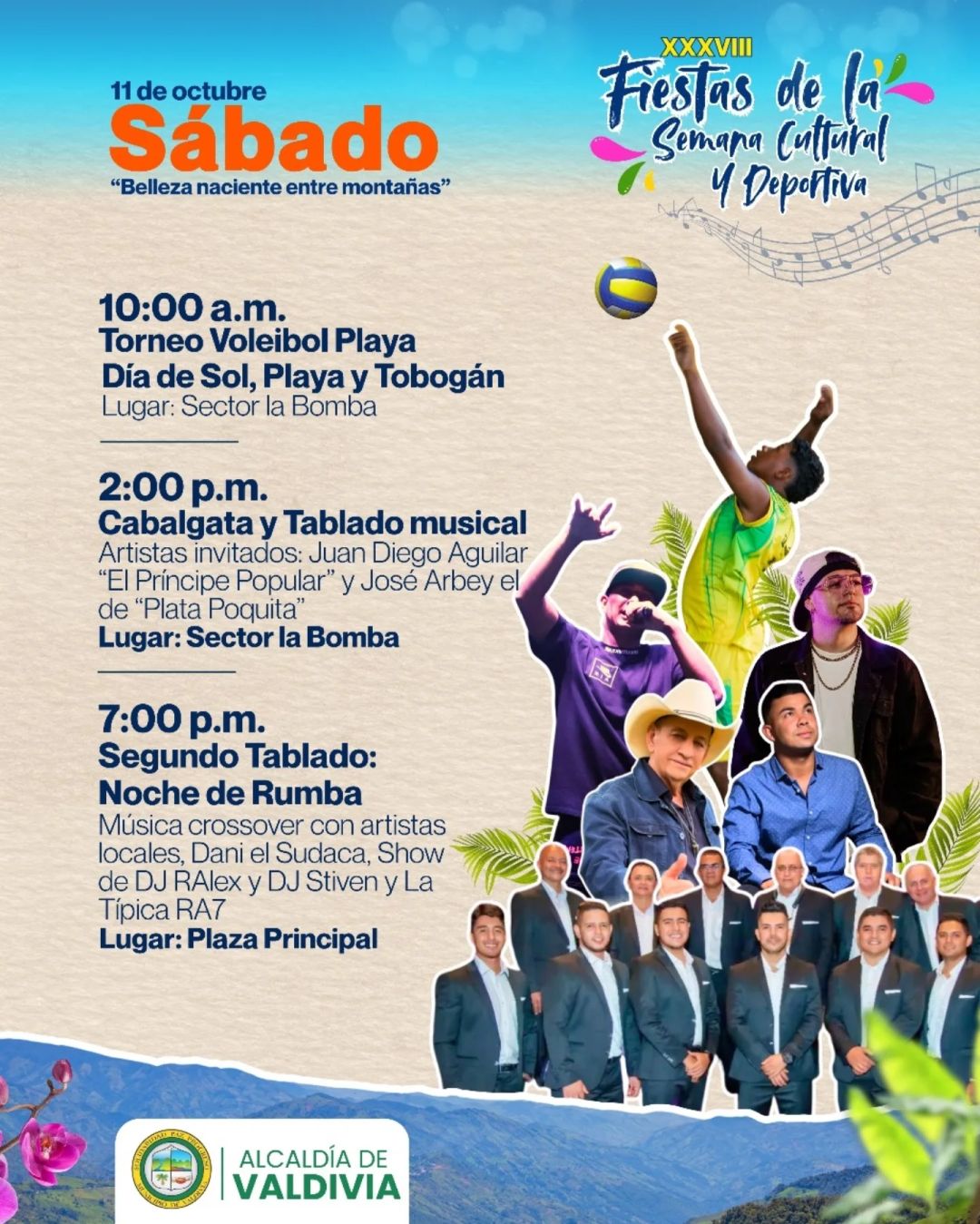 Programación XXXVIII Fiestas de la Semana Cultural y Deportiva de Valdivia