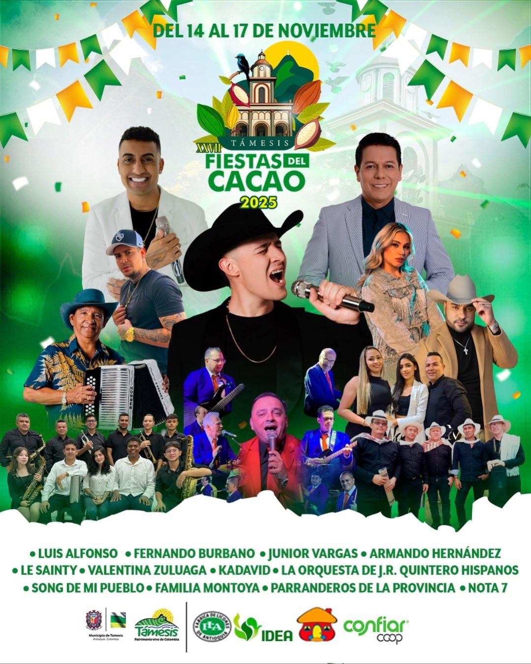 Fiestas del Cacao Támesis 2025