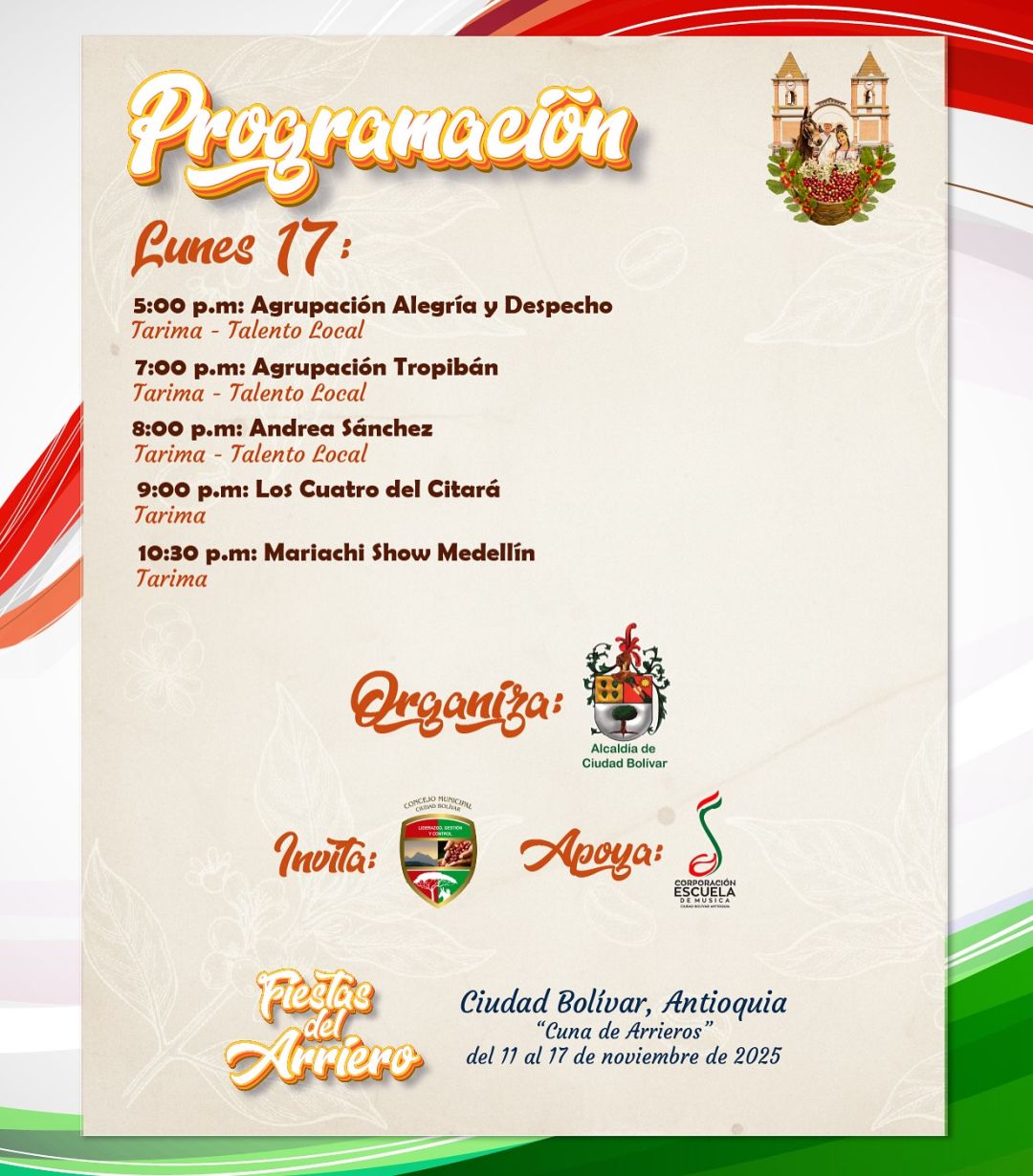 Programación Fiestas del Arriero 2025