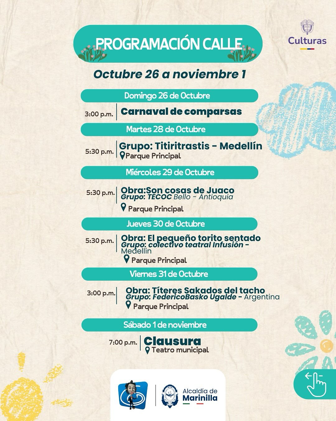 Programación 44° Festival de Teatro Infantil