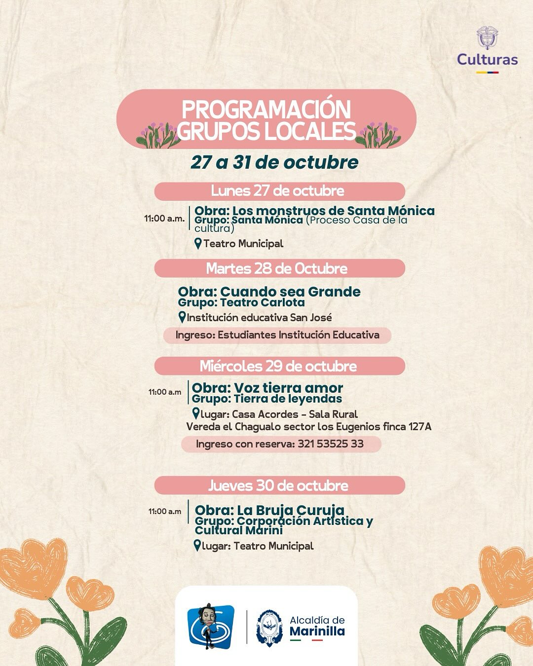 Programación 44° Festival de Teatro Infantil