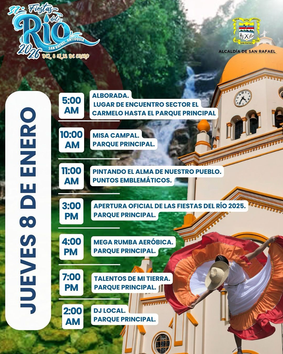 Programación Fiestas del Río San Rafael 2026