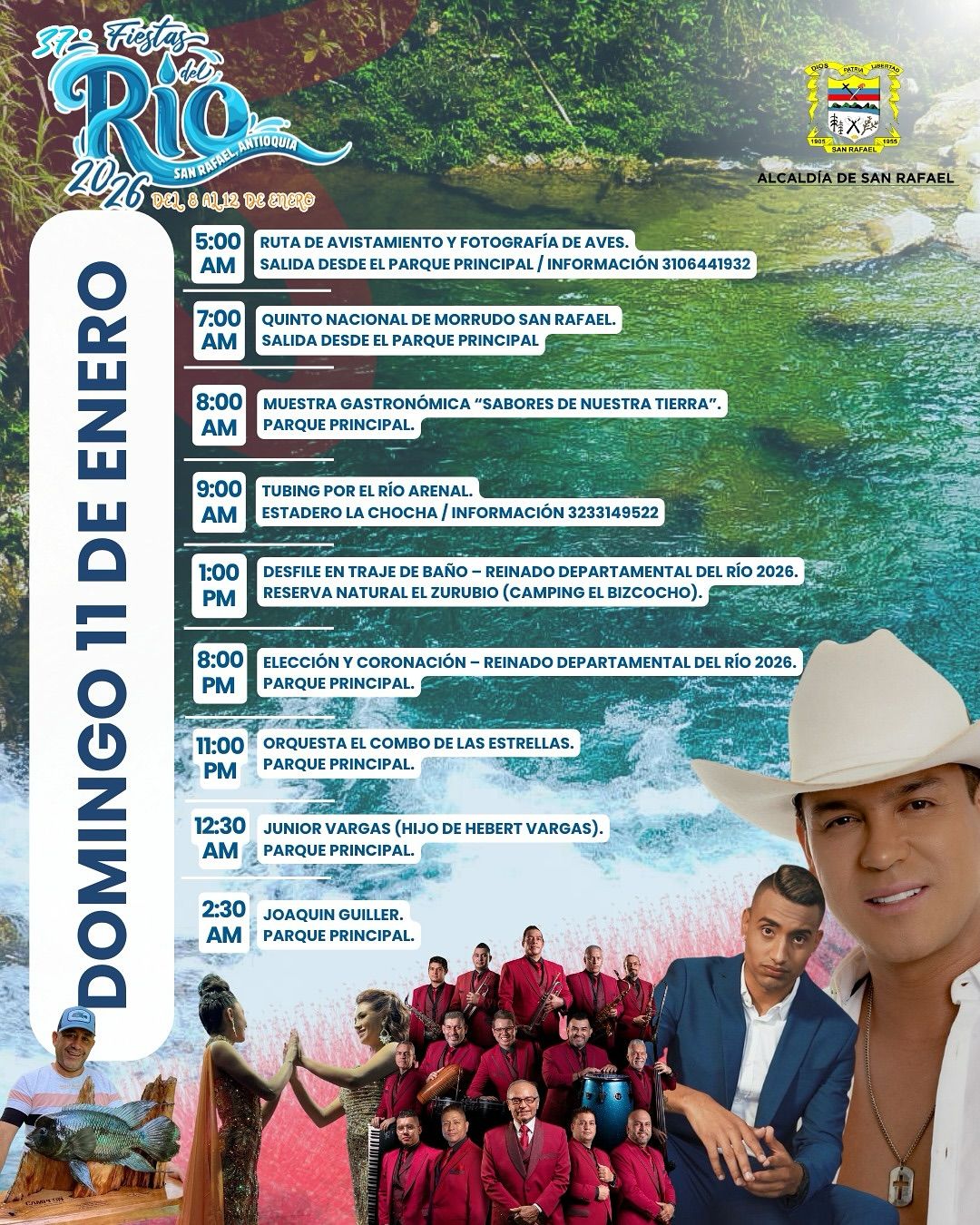 Programación Fiestas del Río San Rafael 2026