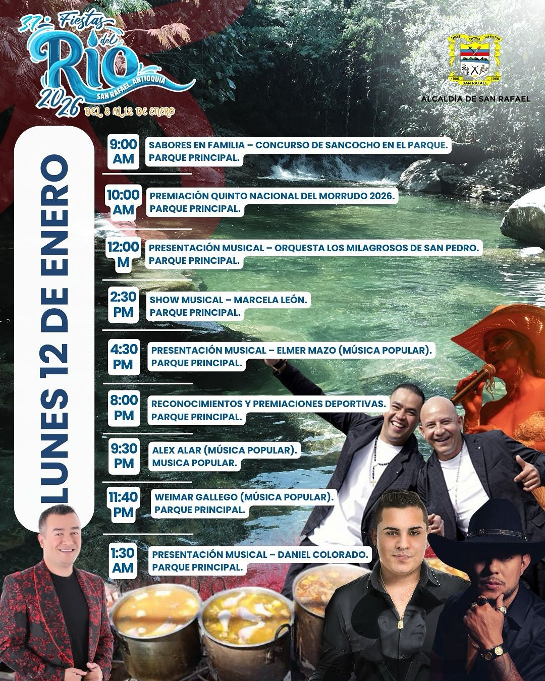 Programación Fiestas del Río San Rafael 2026