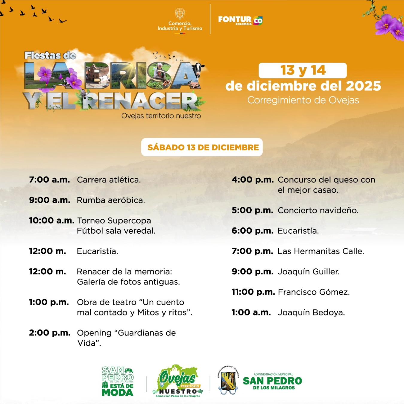 Programación Fiestas de la Brisa y el Renacer 2025