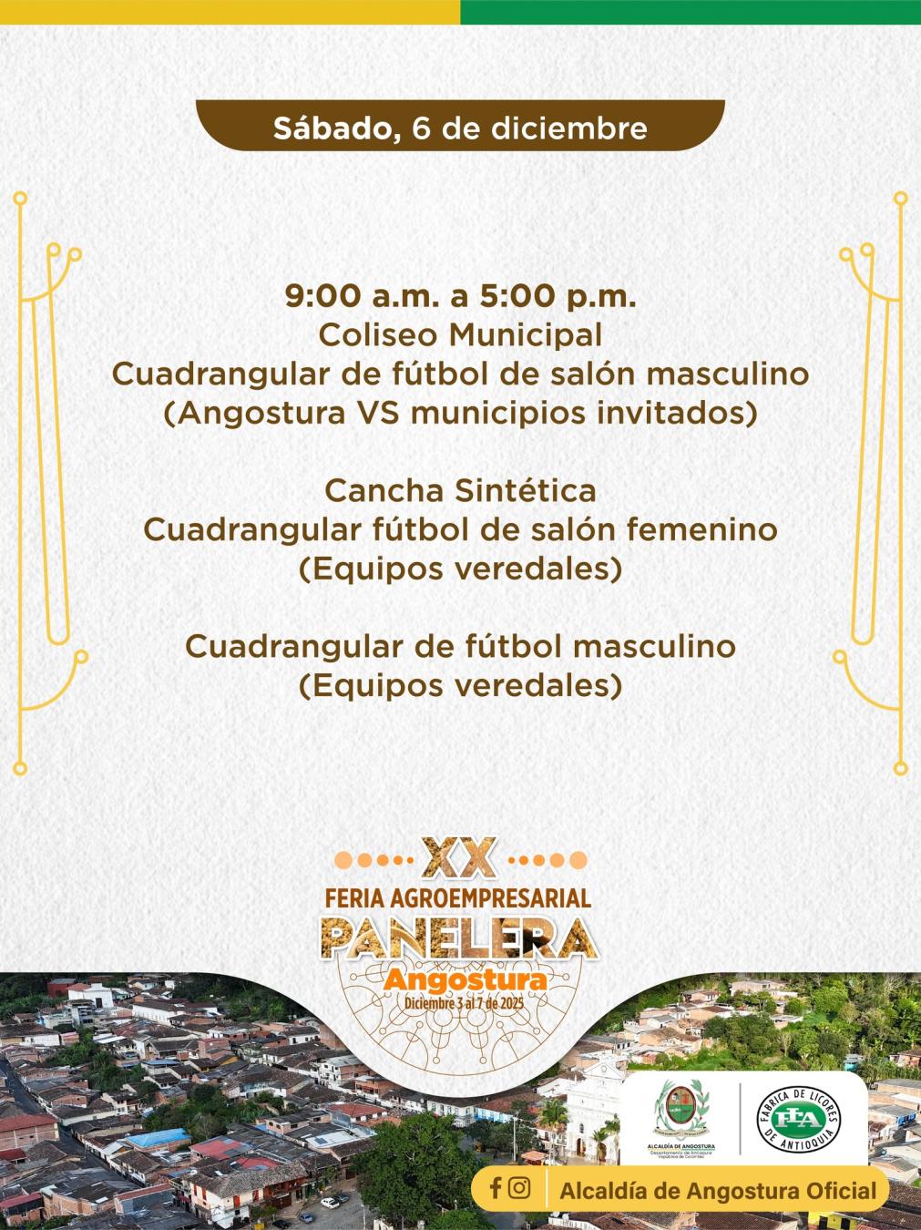 Programación XX Feria Agroempresarial Panelera 2025