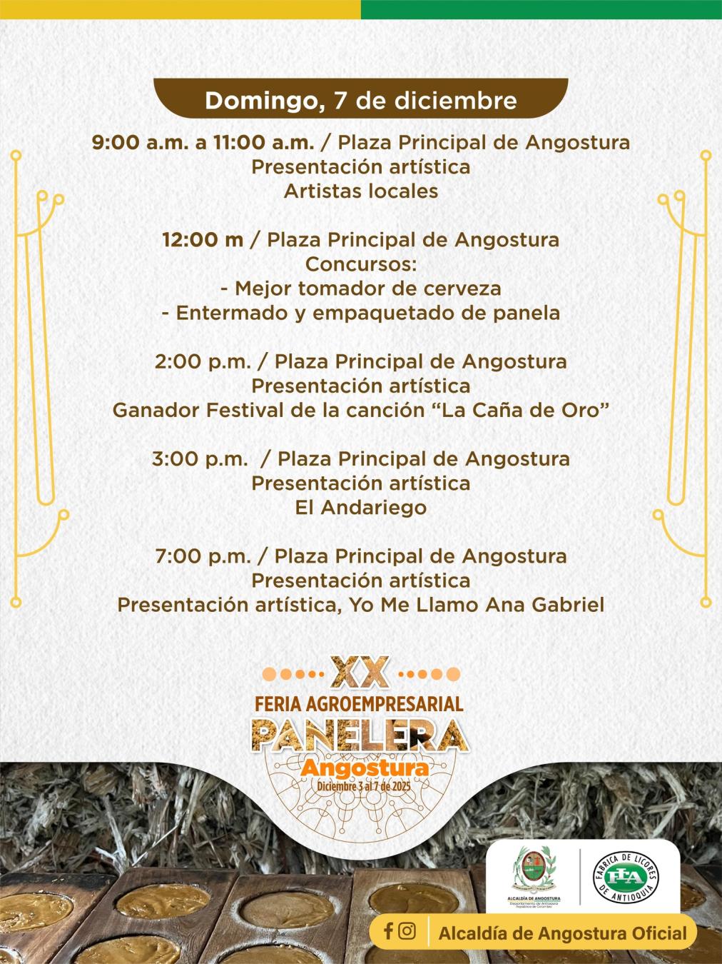 Programación XX Feria Agroempresarial Panelera 2025