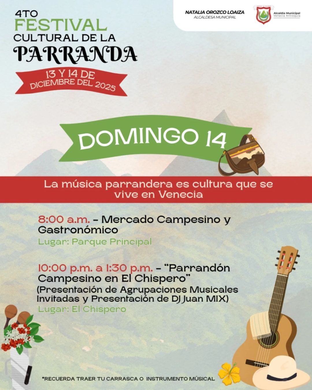 Programación 4.º Festival Cultural de la Parranda 2025