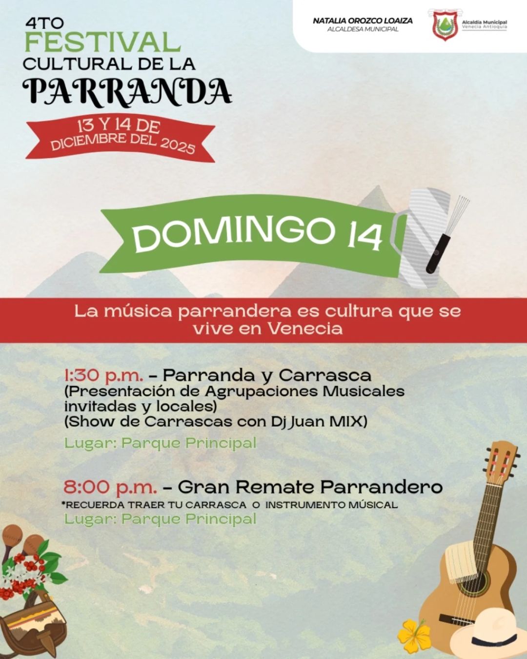 Programación 4.º Festival Cultural de la Parranda 2025