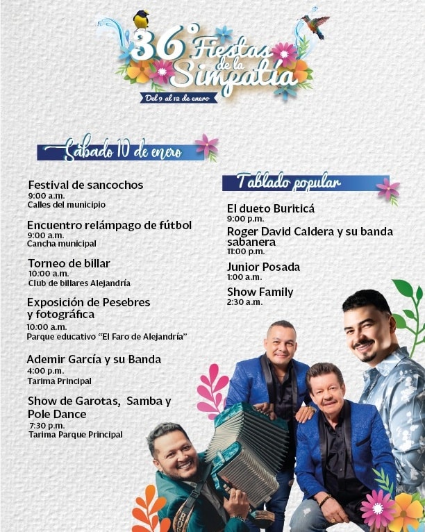 Programación 36º Fiesta de la Simpatía Alejandría 2026