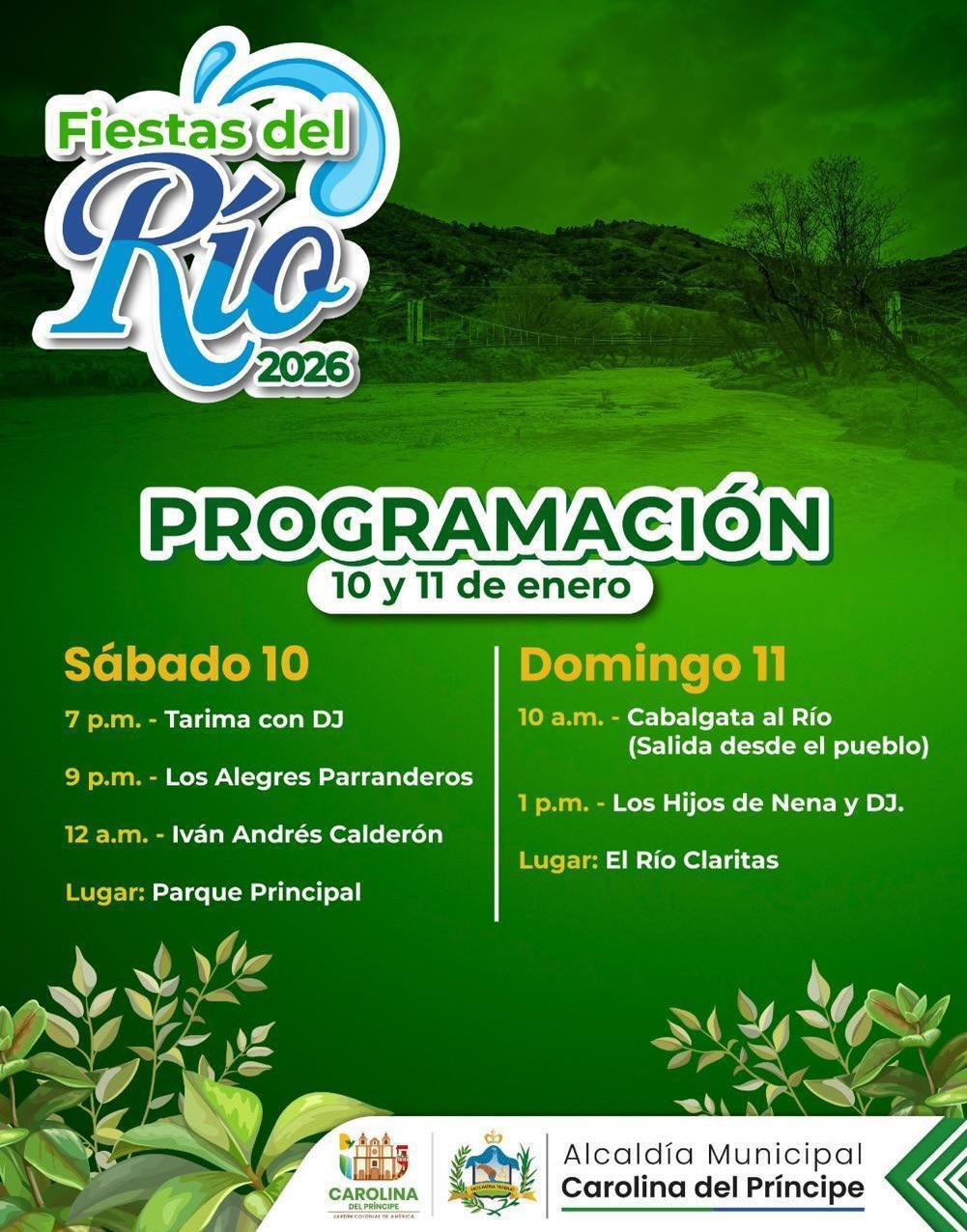 Programación Fiestas del Río Carolina del Príncipe 2026