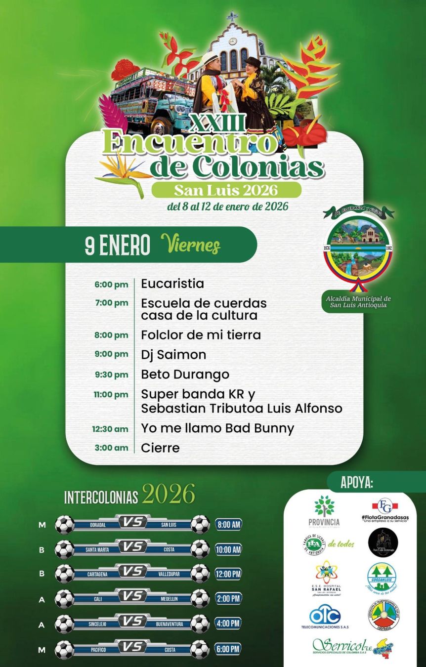 Programación XXIII Encuentro de Colonias 2026