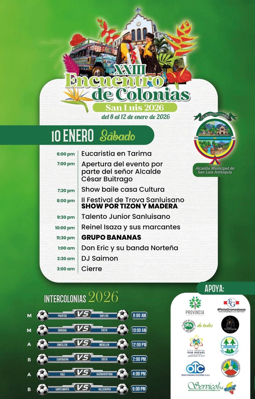 Programación XXIII Encuentro de Colonias 2026