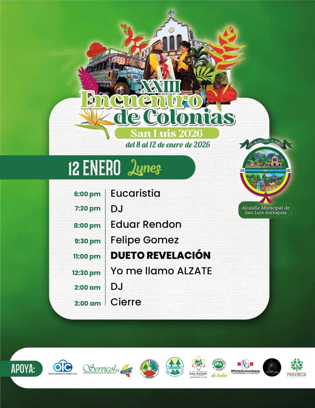 Programación XXIII Encuentro de Colonias 2026