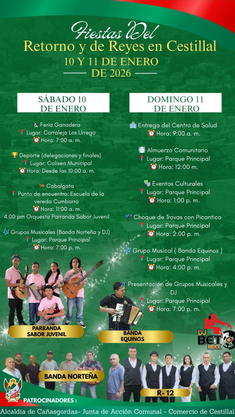 Fiestas del Retorno y Reyes Cestillal 2026