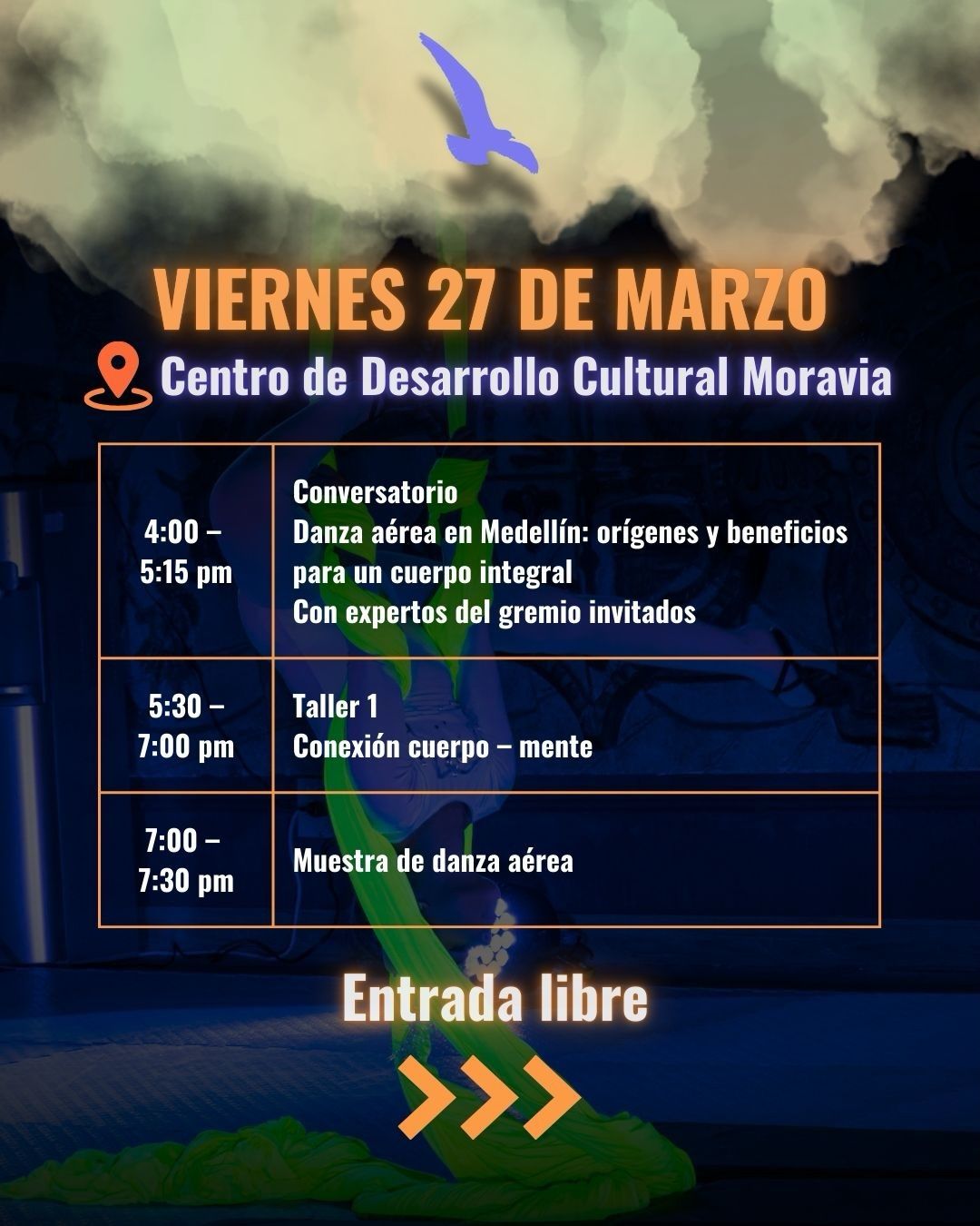 Programación II Festival de Aerodanza: Aves en Vuelo