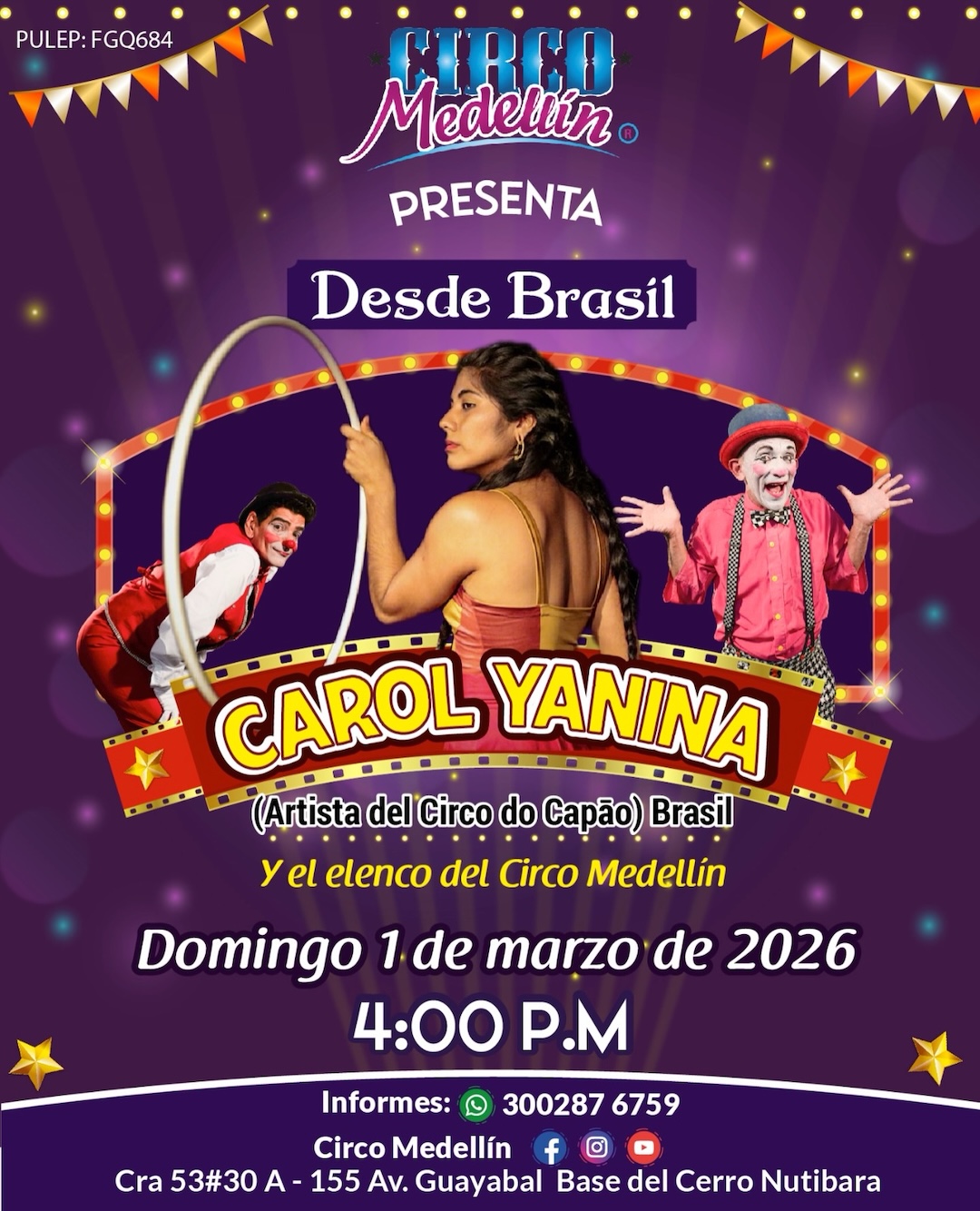 Carol Yanina en el Circo de Medellín