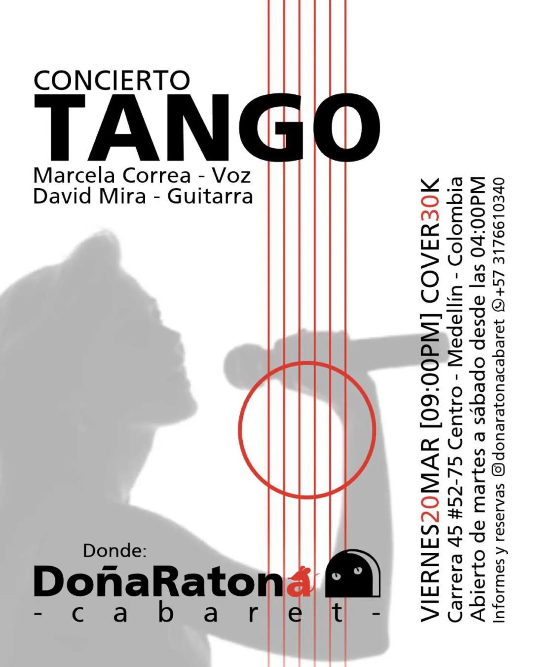 Concierto de Tango:  Marcela Correa y David Mira