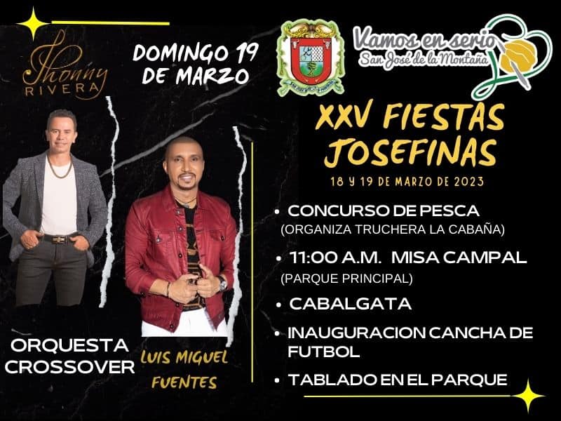 Programación XXV Fiestas Josefinas 2023