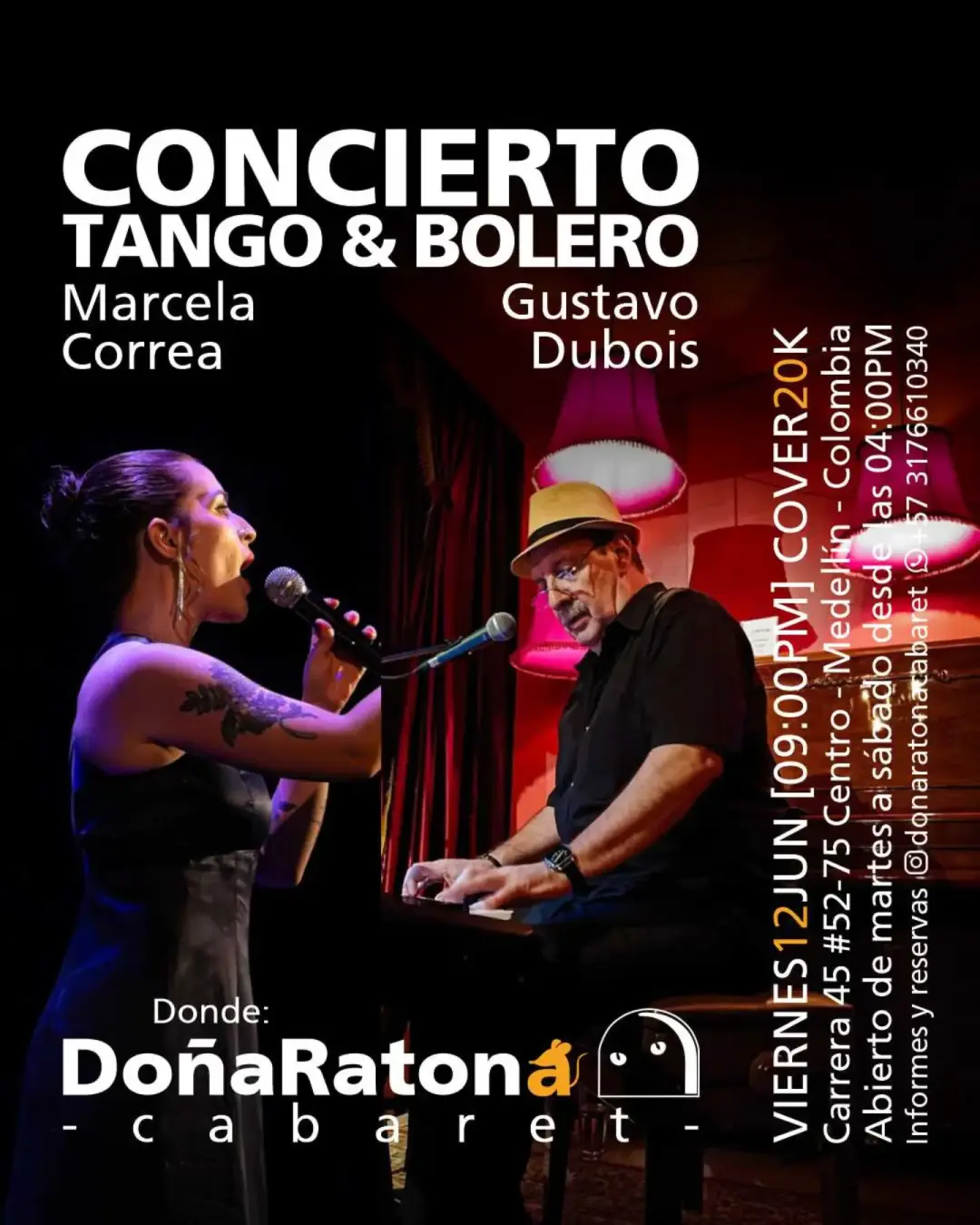 Tango y Bolero en Vivo con Marcela Correa y Gustavo Dubois