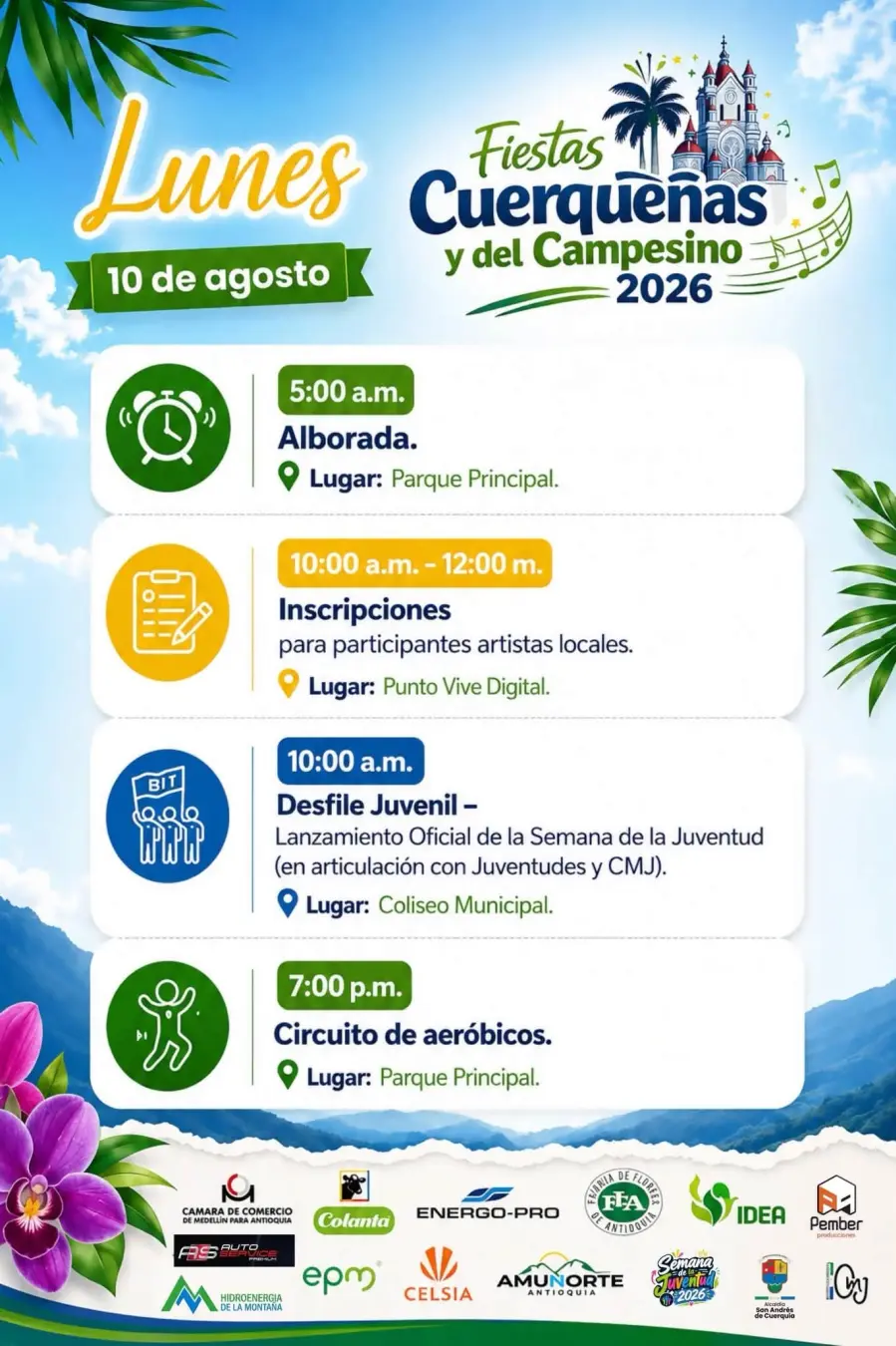 Programación Fiestas Cuerqueñas y del Campesino 2026