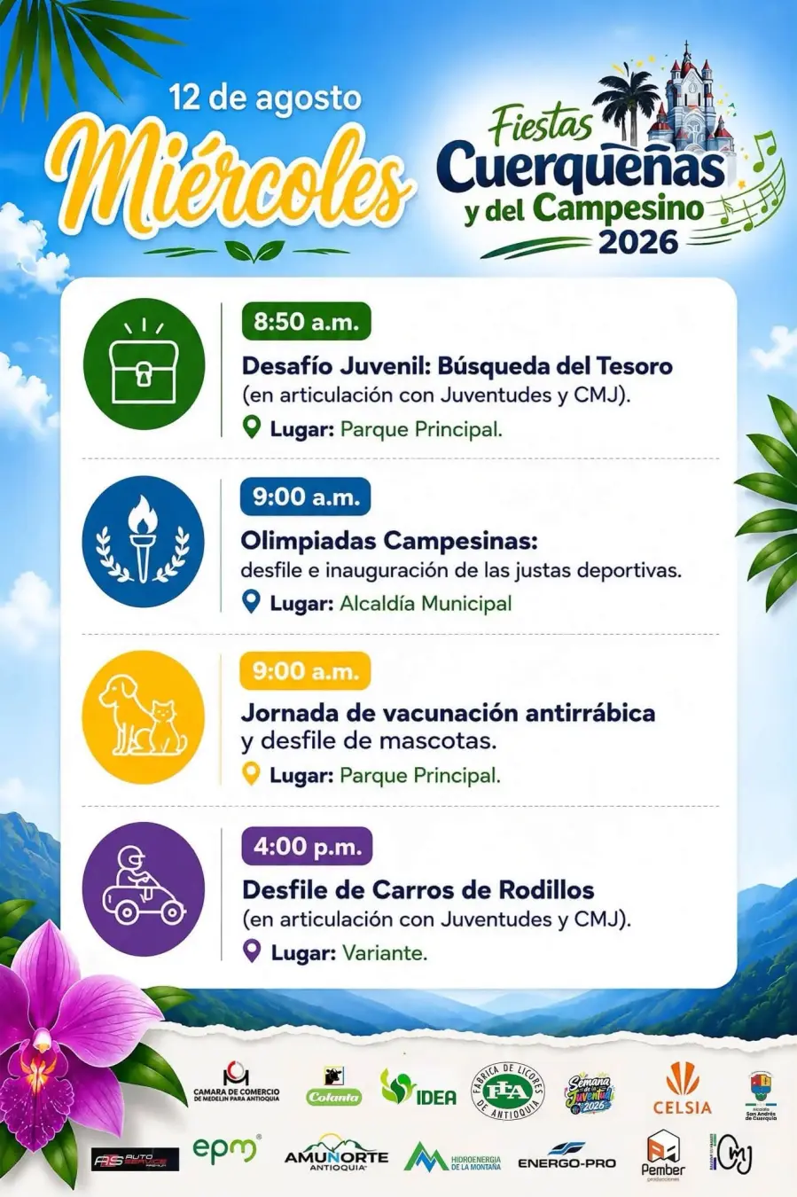 Programación Fiestas Cuerqueñas y del Campesino 2026