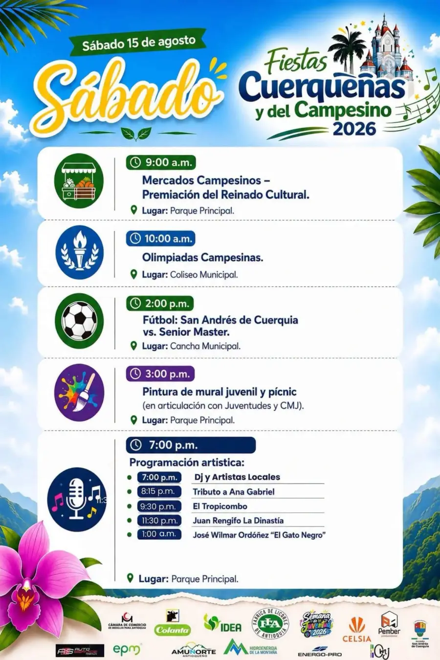 Programación Fiestas Cuerqueñas y del Campesino 2026