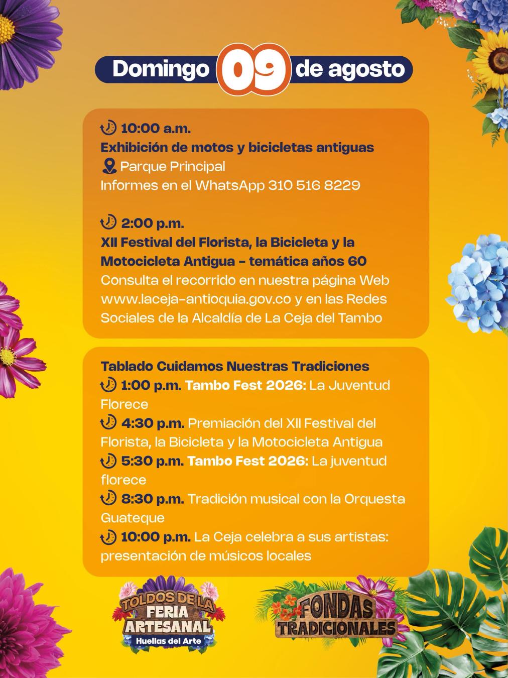 Programación 48ª Fiestas del Toldo, las Bicicletas y las Flores 2026