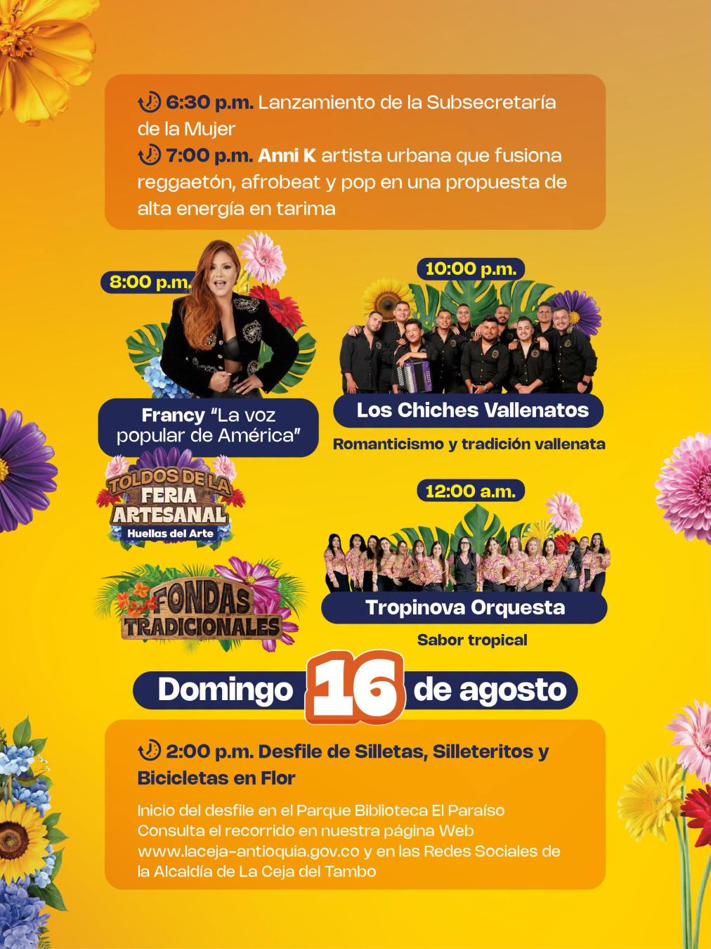 Programación 48ª Fiestas del Toldo, las Bicicletas y las Flores 2026