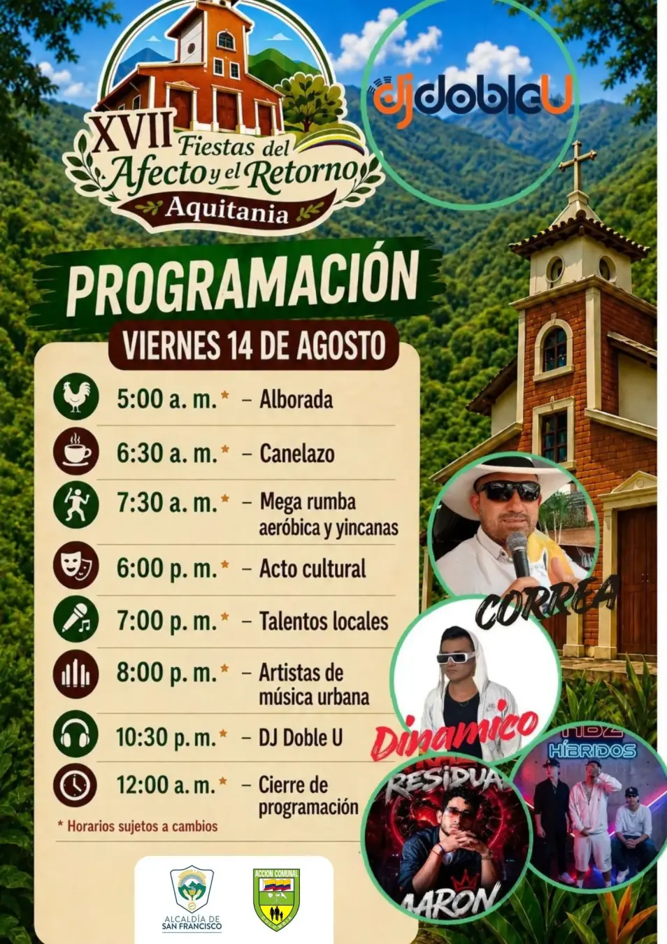 Programación XVII Fiestas del Afecto y el Retorno 2026