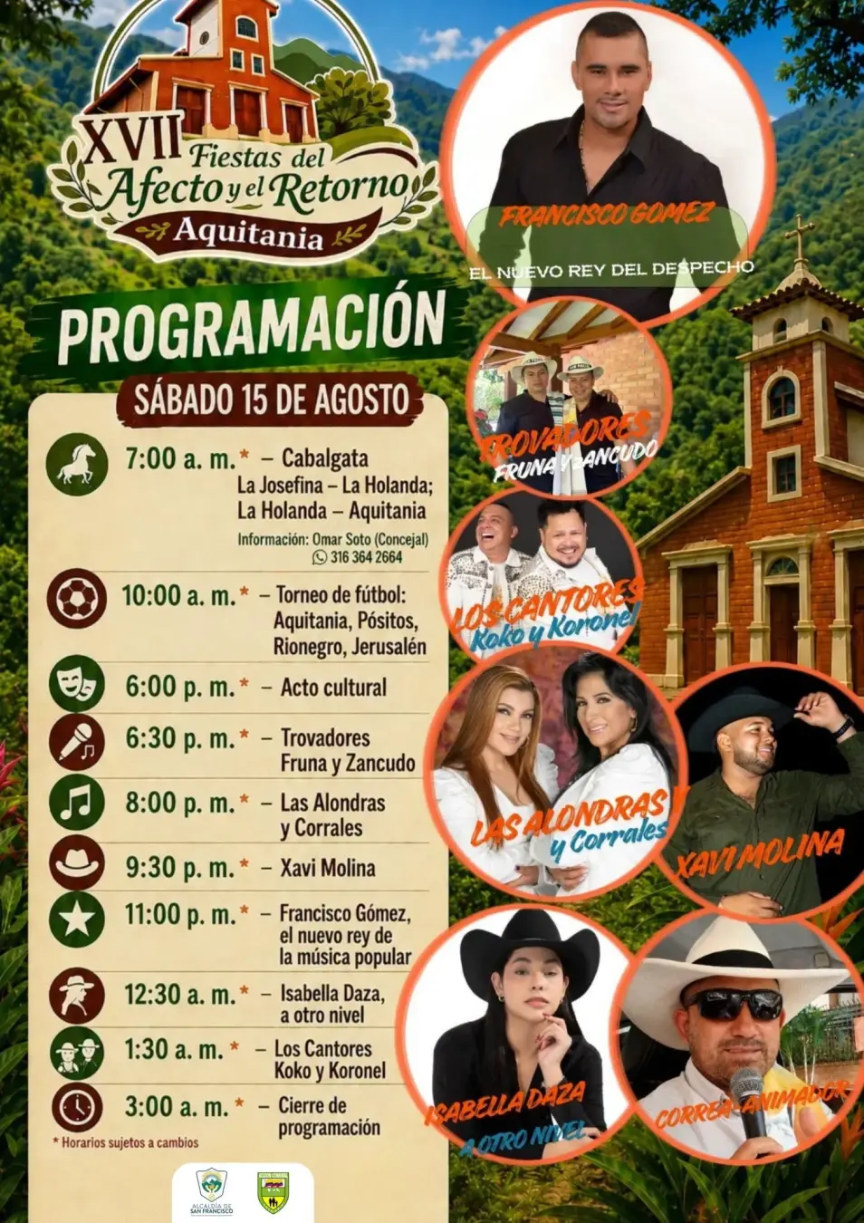 Programación XVII Fiestas del Afecto y el Retorno 2026