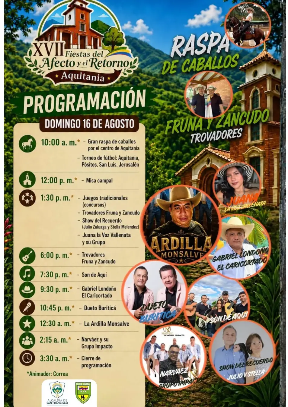Programación XVII Fiestas del Afecto y el Retorno 2026
