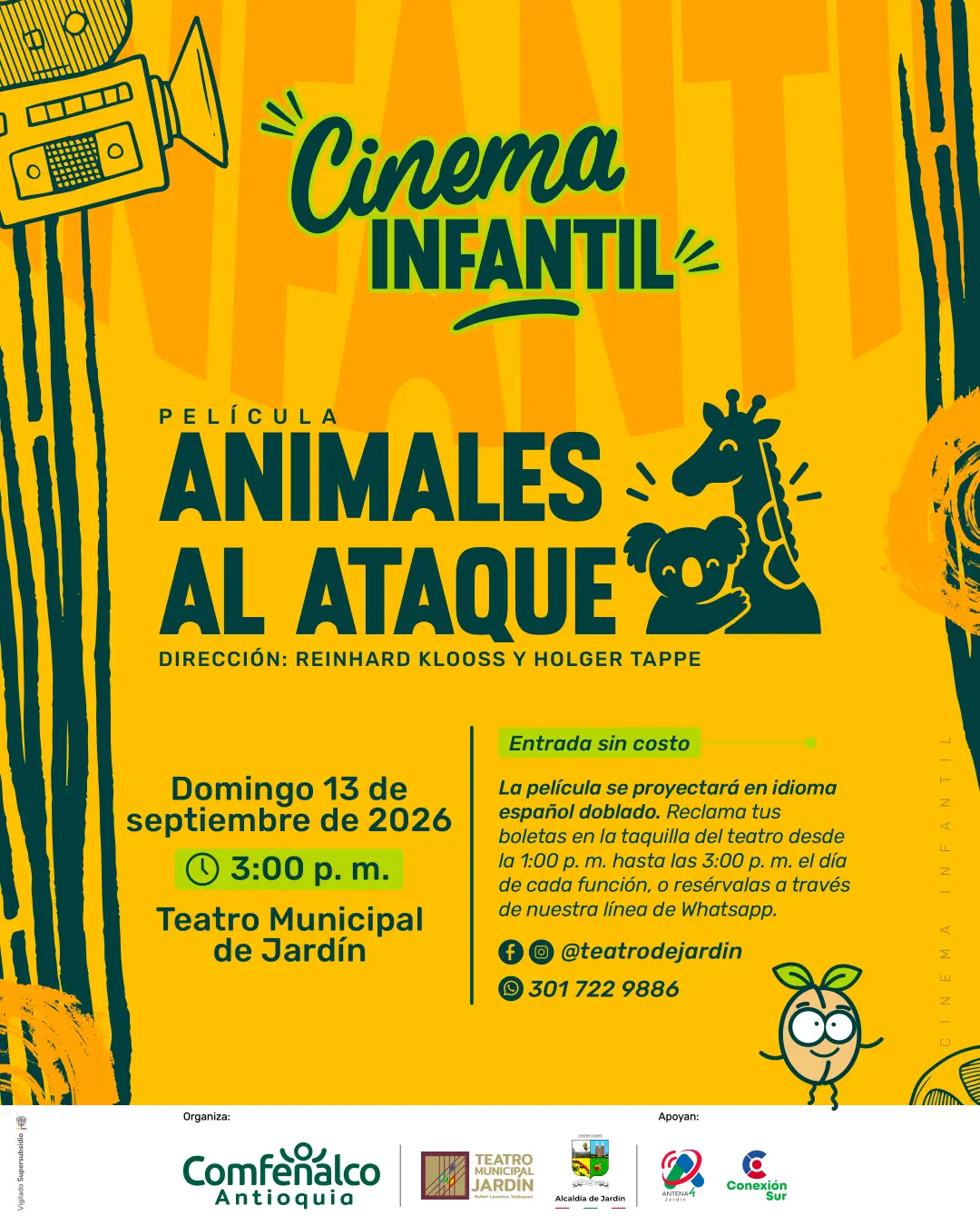 Cinema Jardín: Animales al Ataque