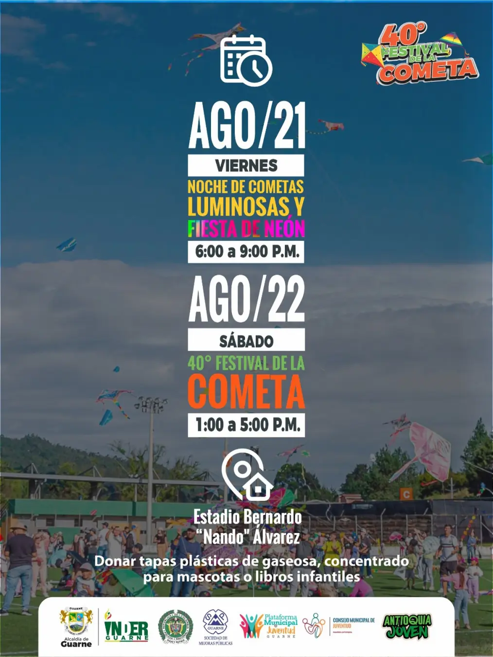 Programación 40.º Festival de la Cometa de Guarne 2026