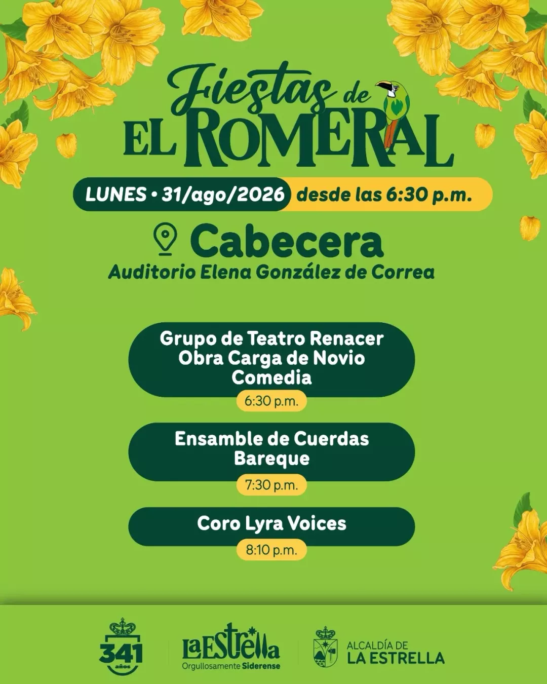 Programación Fiestas de El Romeral 2026