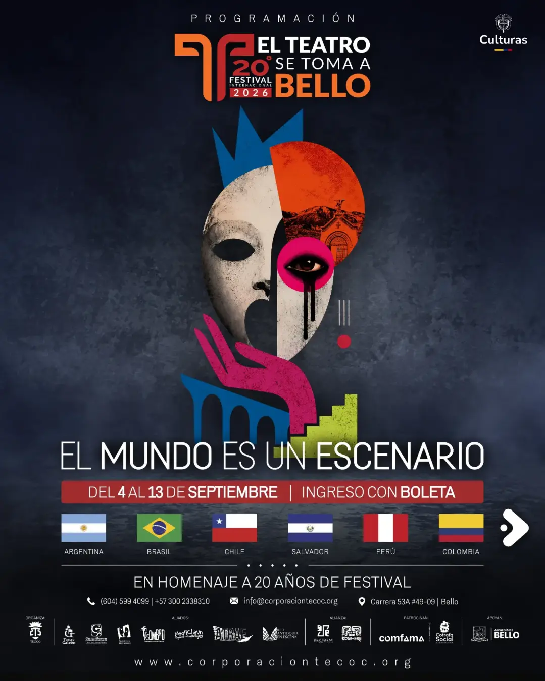 20° Festival Internacional El Teatro se Toma a Bello 2026
