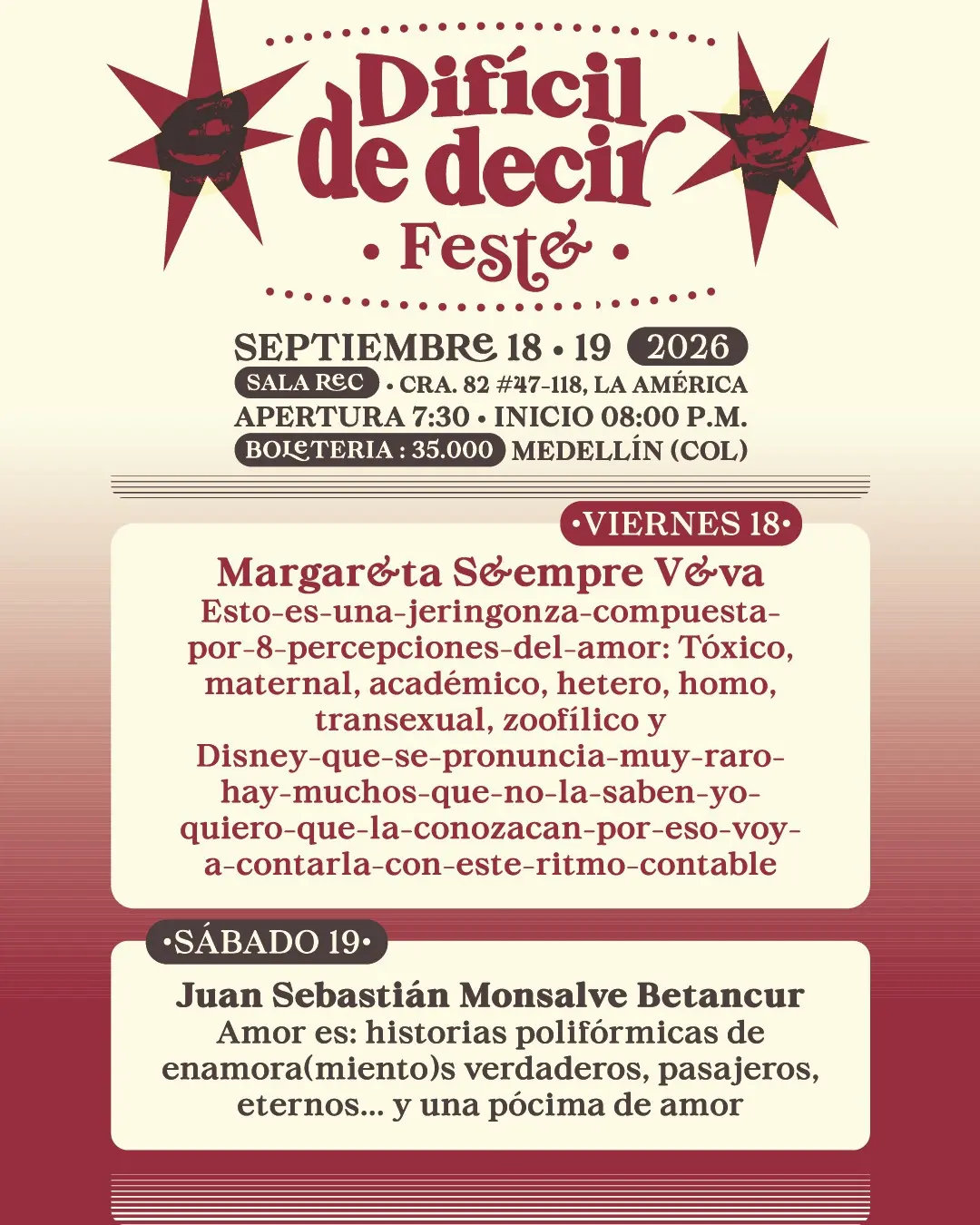 Difícil de Decir Fest&