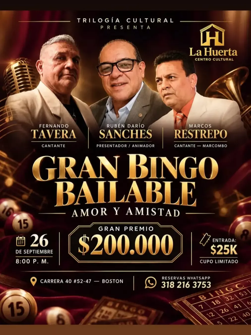 Gran Bingo Bailable Amor y Amistad