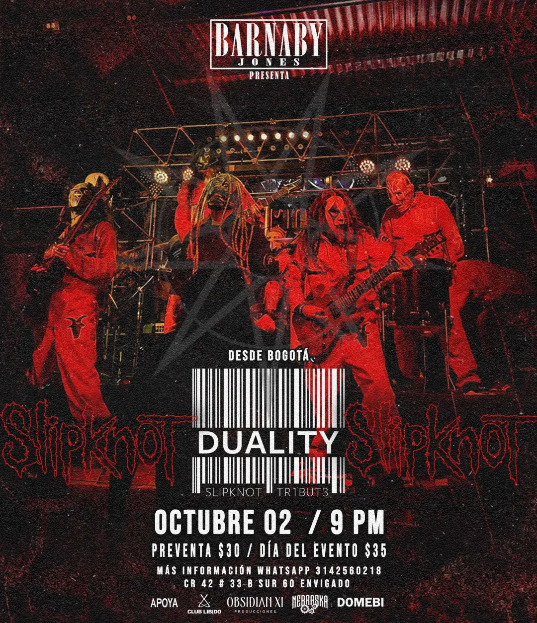 Tributo a Slipknot con Duality